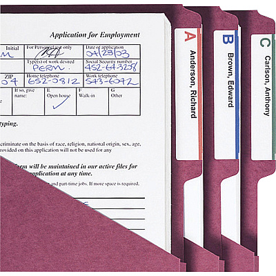 Smead 2/5 Tab Cut Letter Recycled File Pocket (SMD75445)