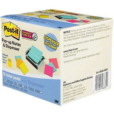 Post-it Super Sticky Dispenser Notes and Dispenser (MMMDS330SSVA)