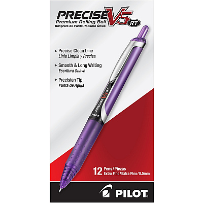 Pilot Precise V5 RT Extra-Fine Premium Retractable Rolling Ball Pens (PIL26066)