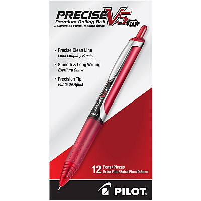 Pilot Precise V5 RT Extra-Fine Premium Retractable Rolling Ball Pens (PIL26064)