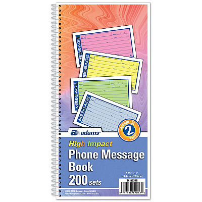 Adams 2-Part Carbonless Phone Message Books (ABFSC1153RB)