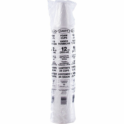 Dart 12 oz Insulated Foam Cups (DCC12J12)