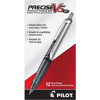 Pilot Precise V5 RT Extra-Fine Premium Retractable Rolling Ball Pens (PIL26062)
