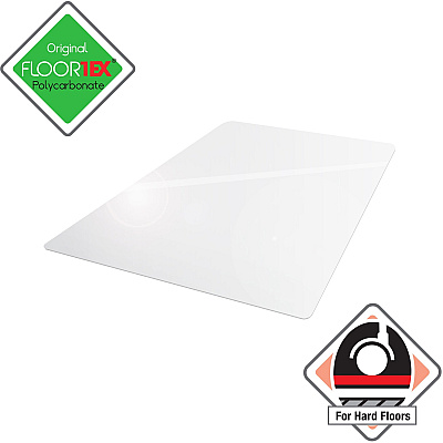 Cleartex Polycarbonate Rectangular Chair Mat for Hard Floor - 35" x 47" (FLR128919ER)
