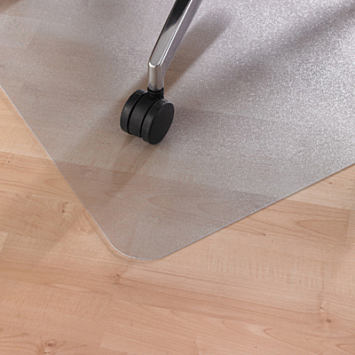 Cleartex Polycarbonate Rectangular Chair Mat for Hard Floor - 48" x 60" (FLR1215219ER)