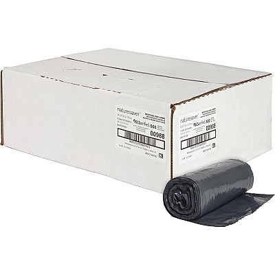 Nature Saver Black Low-density Recycled Can Liners (NAT00988)