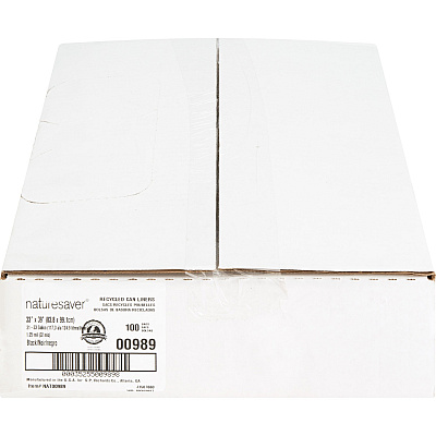 Nature Saver Black Low-density Recycled Can Liners (NAT00989)