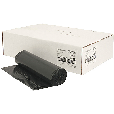 Nature Saver Black Low-density Recycled Can Liners (NAT00990)