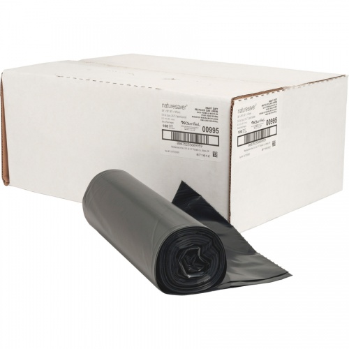Nature Saver Black Low-density Recycled Can Liners (00995)