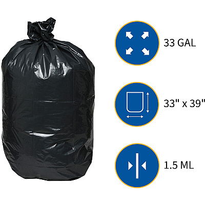 Genuine Joe Heavy-Duty Trash Can Liners (GJO01533)