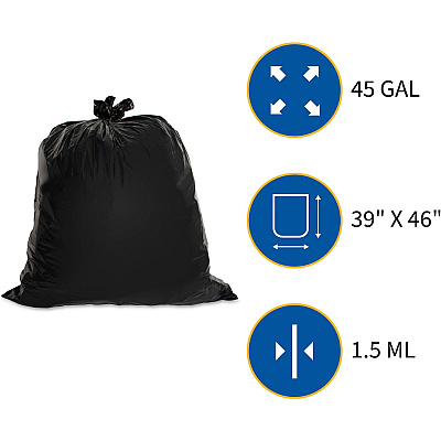 Genuine Joe Heavy-Duty Trash Can Liners (GJO01534)