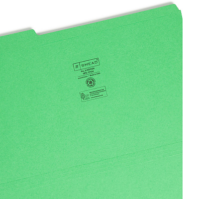 Smead Colored 1/3 Tab Cut Legal Recycled Top Tab File Folder (SMD17134)
