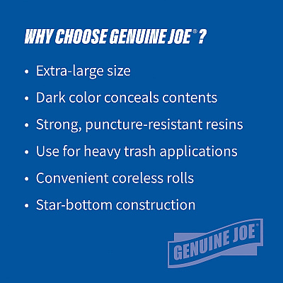 Genuine Joe Maximum Strength Trash Can Liner (GJO70343)