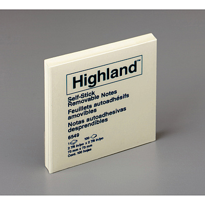Highland Self-Sticking Notepads (MMM6549YW)