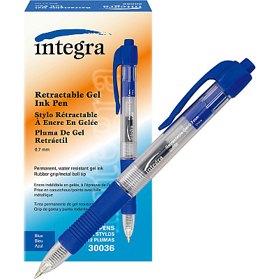 Integra Retractable 0.7mm Gel Pens (ITA30036)