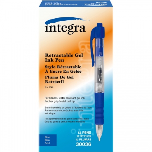 Integra Retractable 0.7mm Gel Pens (30036)