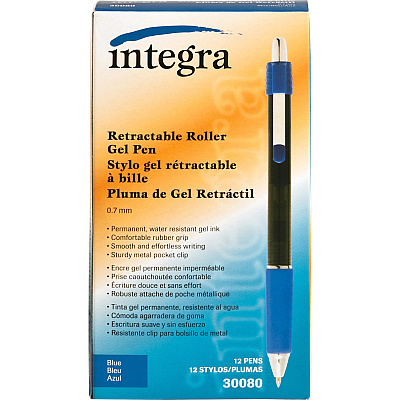 Integra Retractable Roller Gel Pen with Metal Clip (ITA30080)