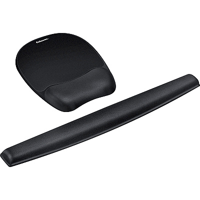 Fellowes Memory Foam Wrist Rest- Black (9178201)