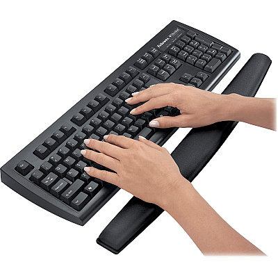 Fellowes Memory Foam Wrist Rest- Black (9178201)