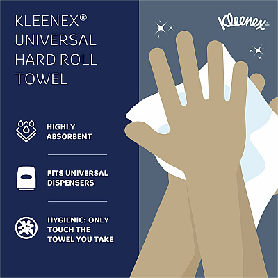 Kleenex Hard Roll Paper Towels with Premium Absorbency Pockets (KCC50606)
