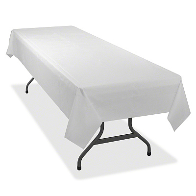 Tablemate Heavy-duty Plastic Table Covers (TBL549WH)