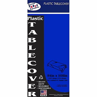 Tablemate Heavy-duty Plastic Table Covers (TBL549BL)