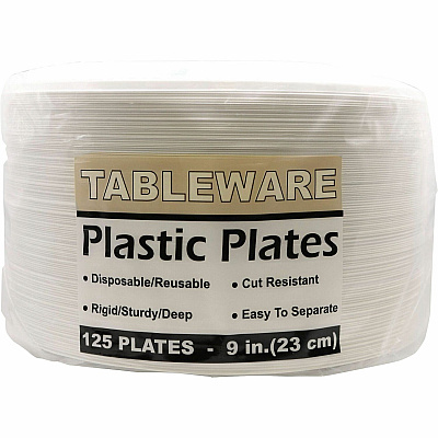 Tablemate 9" Plastic Plates (TBL9644WH)