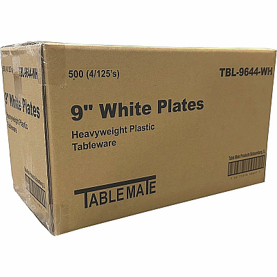 Tablemate 9" Plastic Plates (TBL9644WH)