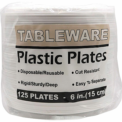 Tablemate 6" Plastic Plates (TBL6644WH)