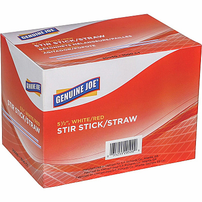 Genuine Joe 5-1/2" Plastic Stir Stick/Straws (GJO20050)