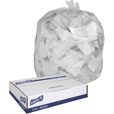 Genuine Joe Clear Trash Can Liners (GJO01014)