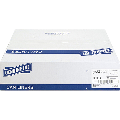 Genuine Joe Clear Trash Can Liners (GJO01014)