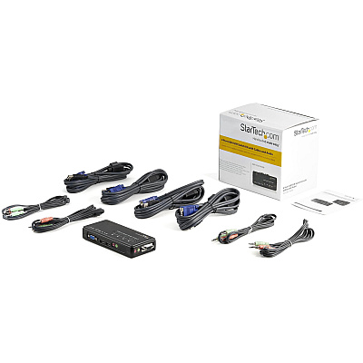 StarTech 4 Port Usb Kvm Switch W/ Audio & Cables (SV411KUSB)