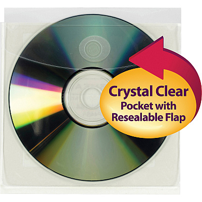 Smead Self-Adhesive CD/DVD Pockets (SMD68144)