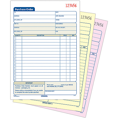 Adams 3-Part Carbonless Purchase Order Forms (ABFTC5831)