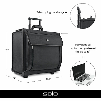 Solo Carrying Case (Roller) for 16" Notebook - Black (USLPV784)