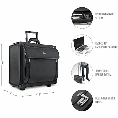 Solo Carrying Case (Roller) for 16" Notebook - Black (USLPV784)