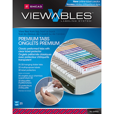 Smead Viewables Premium 3D hanging Folder Tabs and Labels (SMD64905)