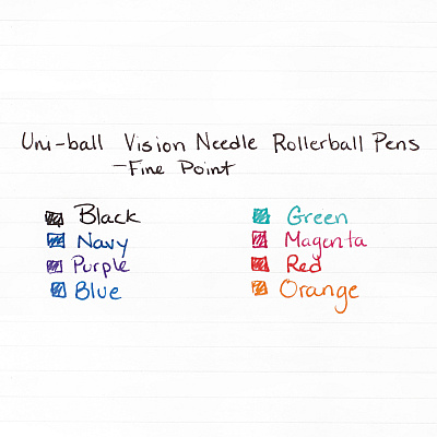 uniball Vision Needle Rollerball Pens (UBC1734904)