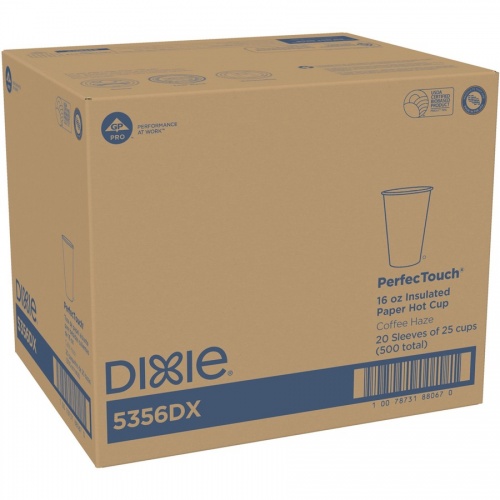 Dixie PerfecTouch Insulated Hot Coffee Cups by GP Pro (5356DX)
