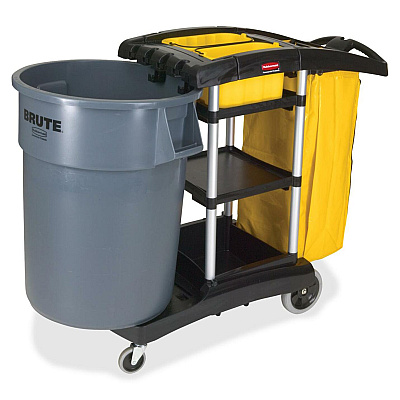Rubbermaid Commercial High Capacity Cleaning Cart (RCP9T7200BK)