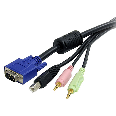 StarTech 6 Ft 4-in-1 Usb-vga And Audio Kvm Cbl (USBVGA4N1A6)