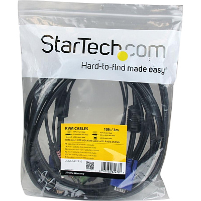 StarTech 10ft 4-in-1 Usb-vga And Audio Kvm Cbl (USBVGA4N1A10)