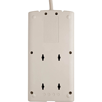 Tripp Lite Protect It! 8-Outlet Surge Protector, 25 ft. Cord with Right-Angle Plug, 1440 Joules, Diagnostic LEDs, Light Gray Housing (TLP825)