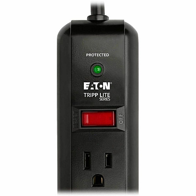 Eaton Tripp Lite Series Protect It! 7-Outlet Surge Protector, 12 ft. Cord, 1080 Joules, Diagnostic LED, Black Housing (TLP712B)
