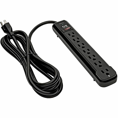 Eaton Tripp Lite Series Protect It! 7-Outlet Surge Protector, 12 ft. Cord, 1080 Joules, Diagnostic LED, Black Housing (TLP712B)