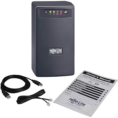 Tripp Lite SmartPro 550VA 300W 120V Line-Interactive UPS - 6 Outlets, AVR, USB, Tower (SMART550USB)