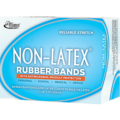 Alliance Rubber 42179 Non-Latex Rubber Bands with Antimicrobial Protection - Size #117B