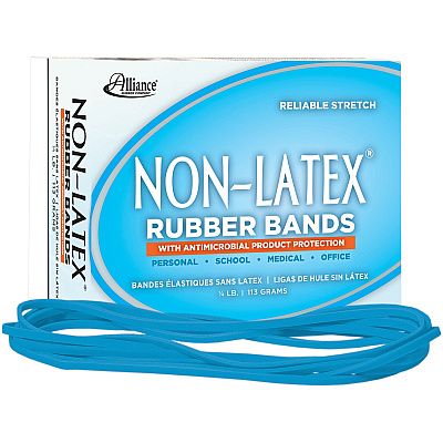 Alliance Rubber 42179 Non-Latex Rubber Bands with Antimicrobial Protection - Size #117B