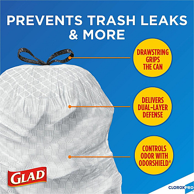 CloroxPro ForceFlex Tall Kitchen Drawstring Trash Bags (CLO70427)